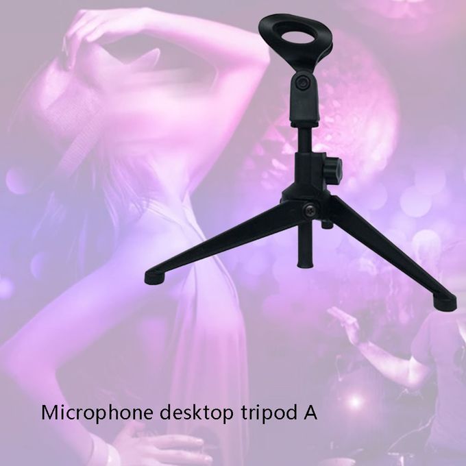 MT Microphone Stand Desktop Tripod Stand Wired Wireless Microphone Stand E300-Black