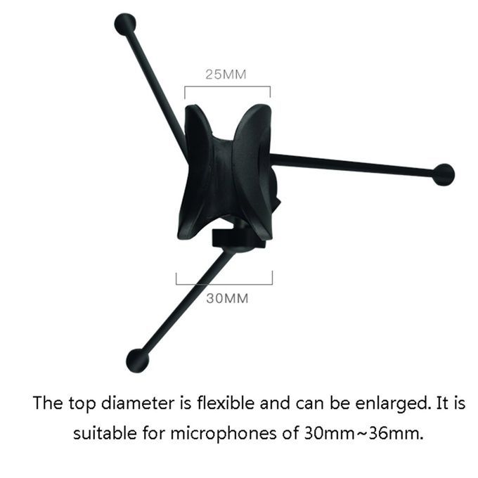 MT Microphone Stand Desktop Tripod Stand Wired Wireless Microphone Stand E300-Black