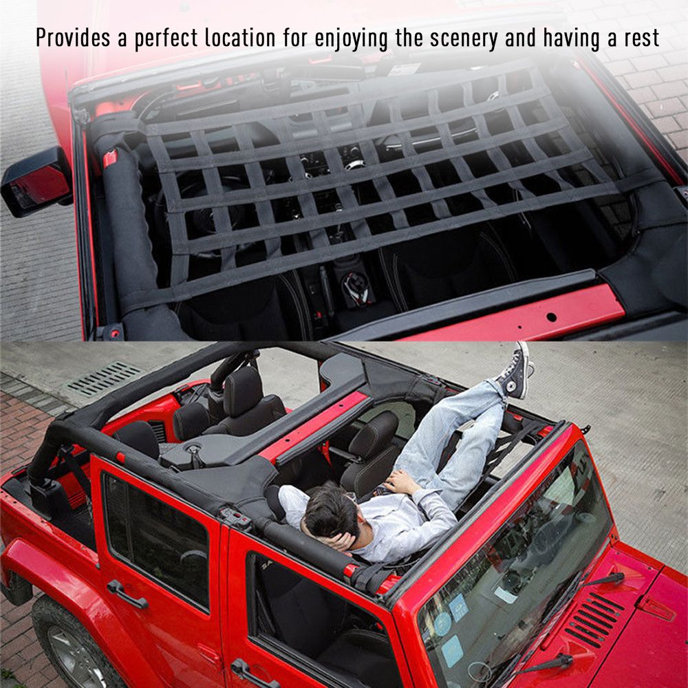 Car Roof Top Soft Cover Rest Bed Hammock For Jeep Wrangler-