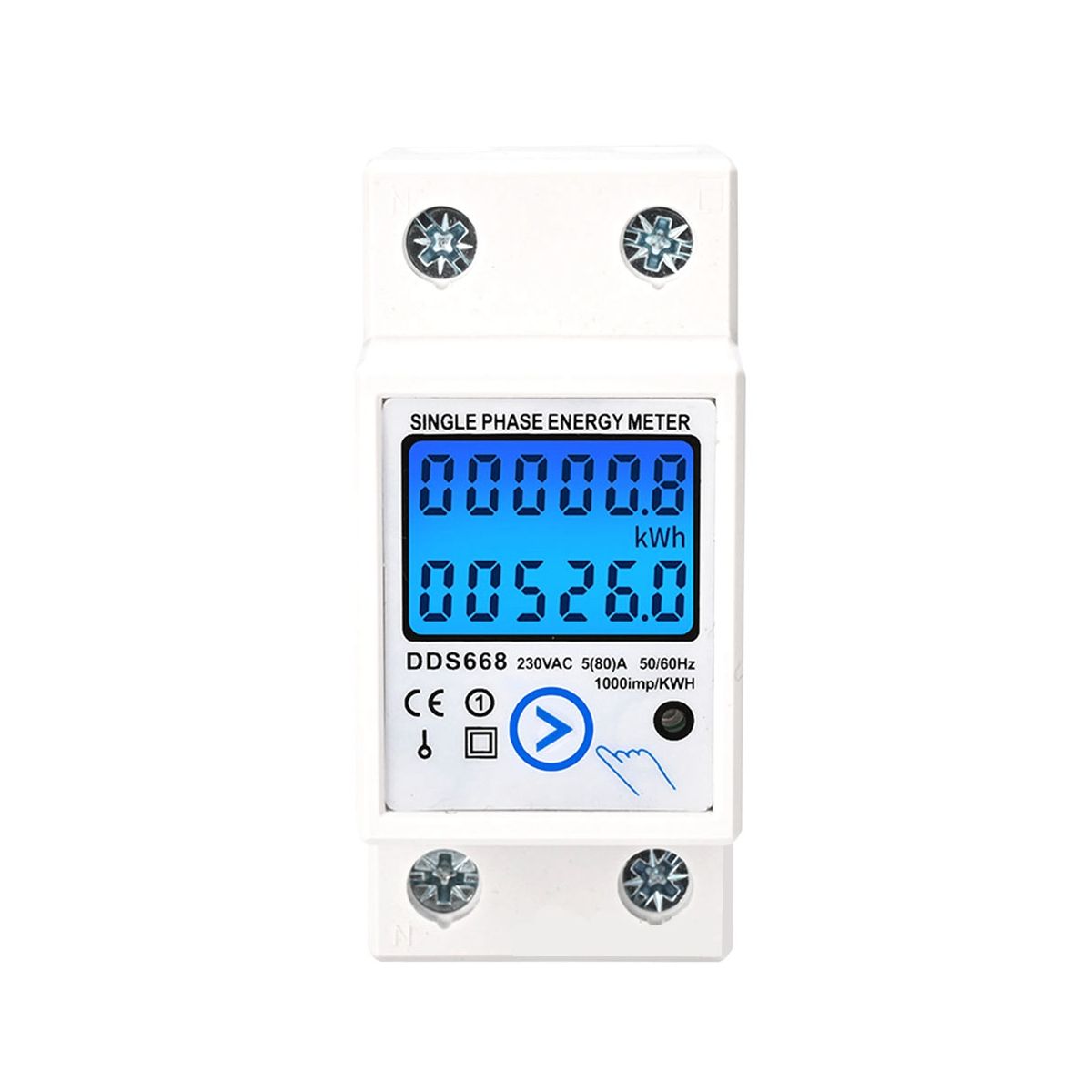 Din Rail Digital Single Phase Reset Zero Energy Meter KWh AC220V Electric Meter LCD Digital Energy Electric Meter