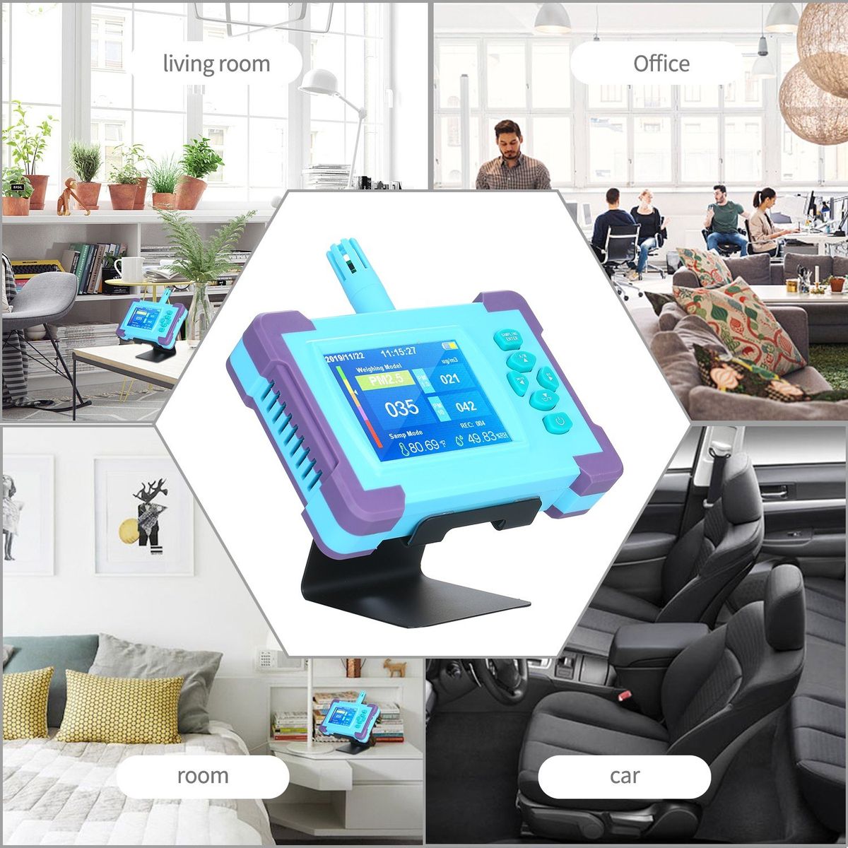 PM1.0/PM2.5/PM10 Air Quality Monitor Digital Gas Analyzer