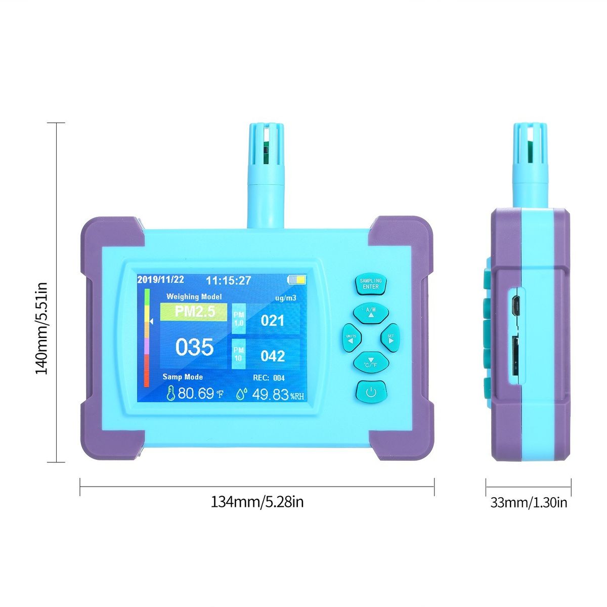 PM1.0/PM2.5/PM10 Air Quality Monitor Digital Gas Analyzer