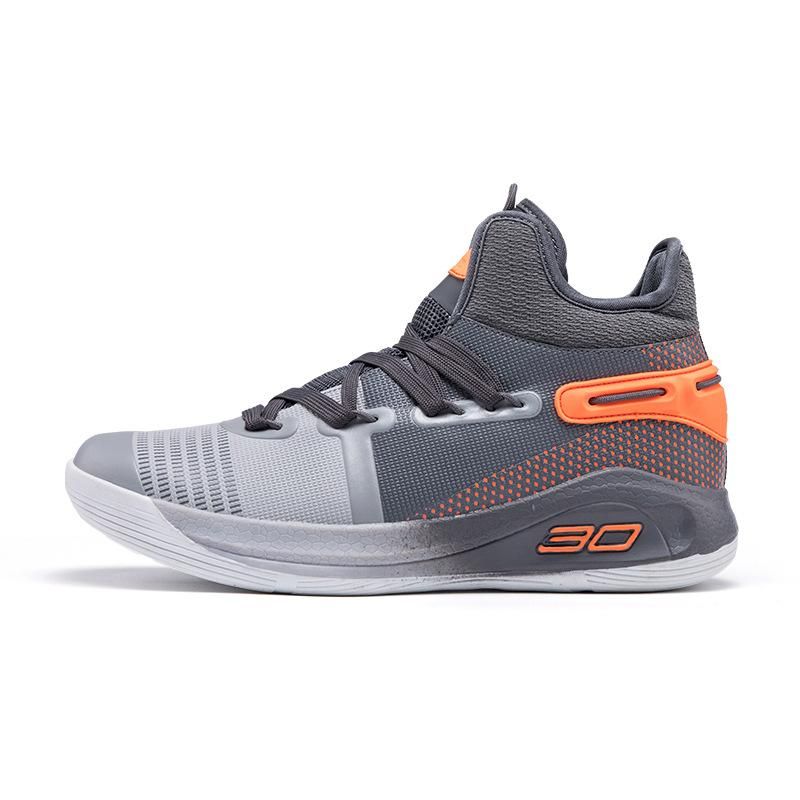 Men's Basketball Shoes High Top Breathable Sneakers Grey