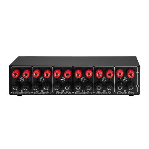 LINEPAUDIO 2 In 4 Out Speaker Selector Switch Box 4 Zone