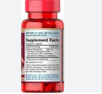 Cranberry Urinary Tract Health 25000mg Or 500mg 50:1 Conc. Equivalent To 25000mg