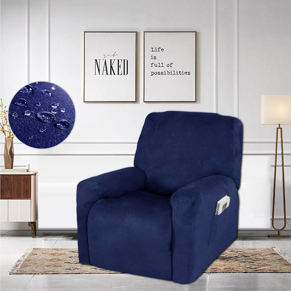4 Separate Piece Waterproof Stretch Recliner Sofa Cover