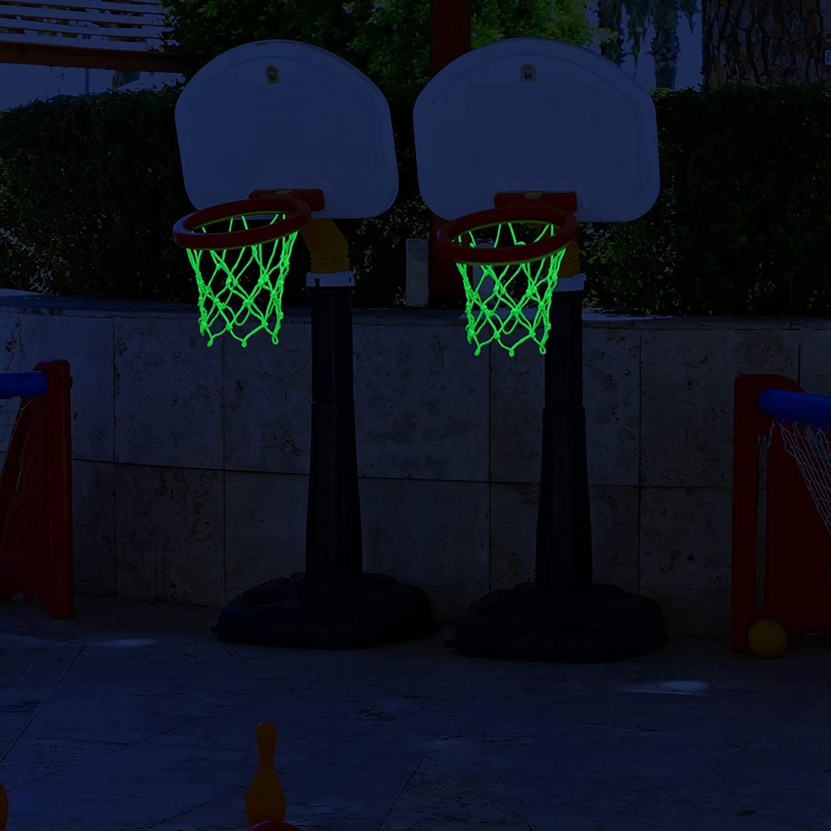 6 Pcs Nightlight Basketball Hoop Net for Kids 12 Inch in