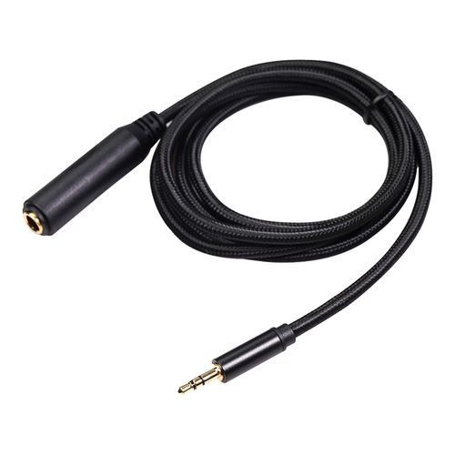 2Pcs 3.5mm Male To 3.5mm Female Stereo Audio Jack