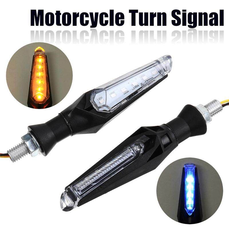 Universal 10LED 2PCS DC12V 1W Motorcycle Turn Signal Light Indicator Amber Blue