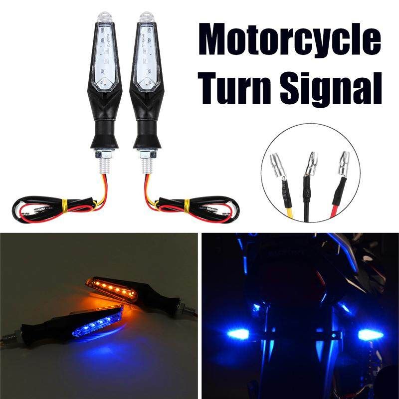 Universal 10LED 2PCS DC12V 1W Motorcycle Turn Signal Light Indicator Amber Blue
