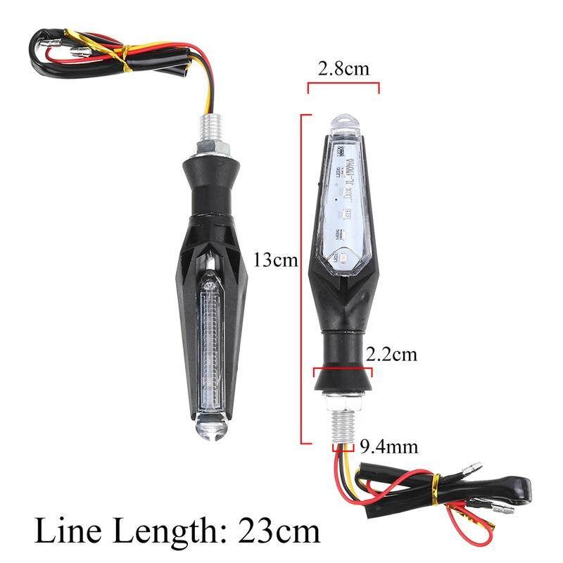 Universal 10LED 2PCS DC12V 1W Motorcycle Turn Signal Light Indicator Amber Blue