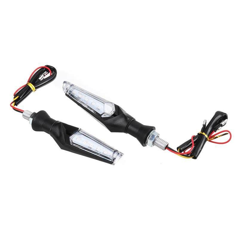 Universal 10LED 2PCS DC12V 1W Motorcycle Turn Signal Light Indicator Amber Blue
