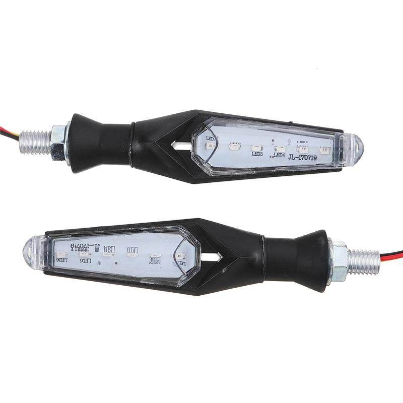 Universal 10LED 2PCS DC12V 1W Motorcycle Turn Signal Light Indicator Amber Blue
