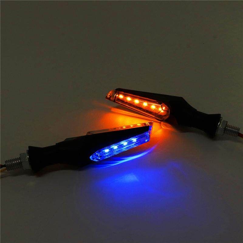 Universal 10LED 2PCS DC12V 1W Motorcycle Turn Signal Light Indicator Amber Blue