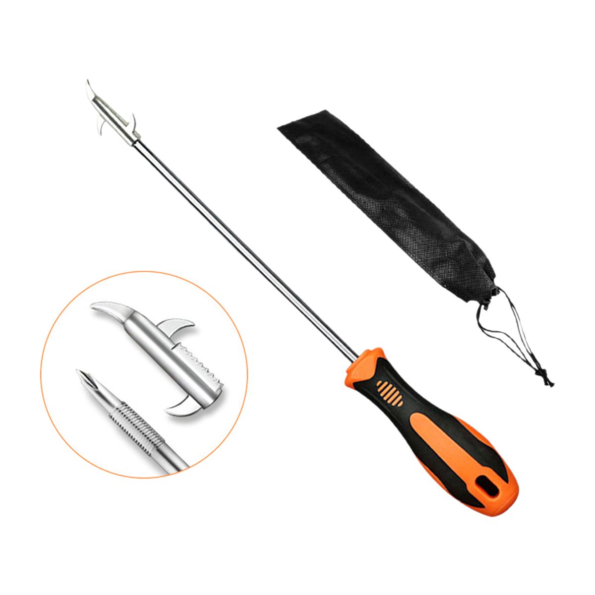 Car Tire Cleaning Hook With Screwdriver Storage Bag Stone