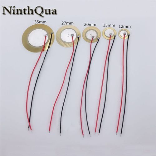 2Pcs Piezoelectric Piezo Buzzer Ceramic Wafer Plate Dia 12