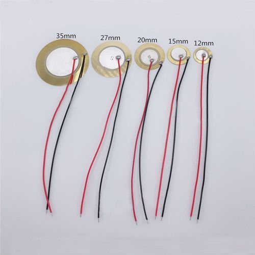 2Pcs Piezoelectric Piezo Buzzer Ceramic Wafer Plate Dia 12