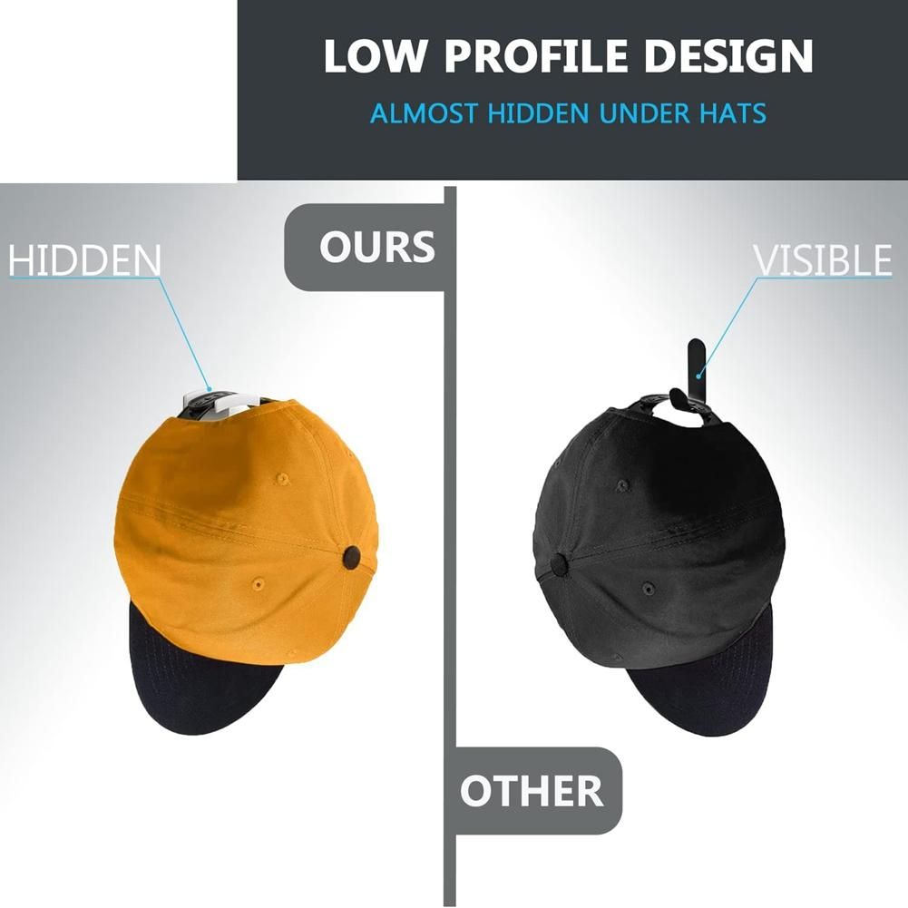 Adhesive Hat Hooks for Wall - Hat Racks for Baseball Caps - Hat Organizer for Baseball Caps No Drilling12-Pack