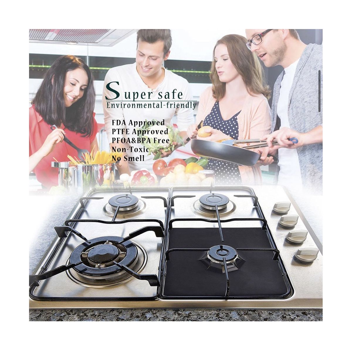 15PCS Gas Stove Protectors Cooker Cover Liner Clean Mat