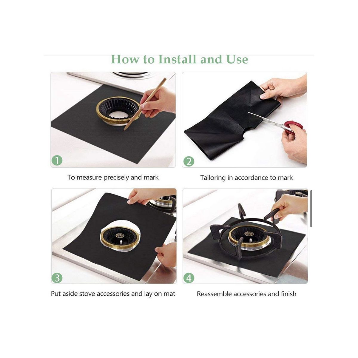 15PCS Gas Stove Protectors Cooker Cover Liner Clean Mat