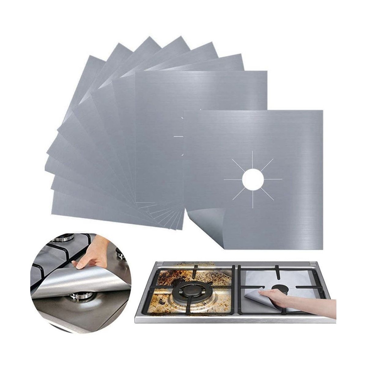15PCS Gas Stove Protectors Cooker Cover Liner Clean Mat