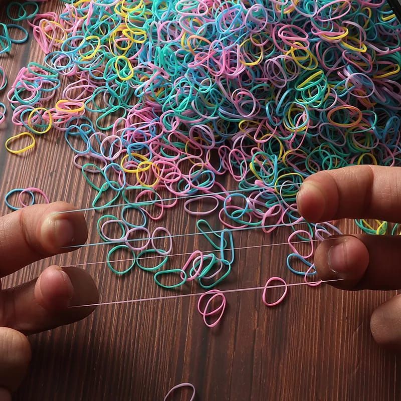 BABY GIRL HAIR RUBBER BAND  - 1000 PSC - Spring Colours