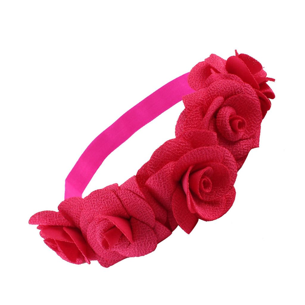 Baby Flower Headband Kids Flower Hair For Girls Hairband C-rose