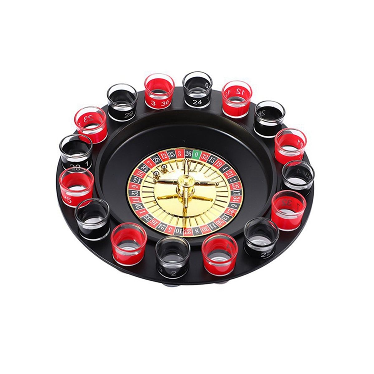 16-Hole Russian Roulette Wheel Spinning  Glass Game KTV Roulette