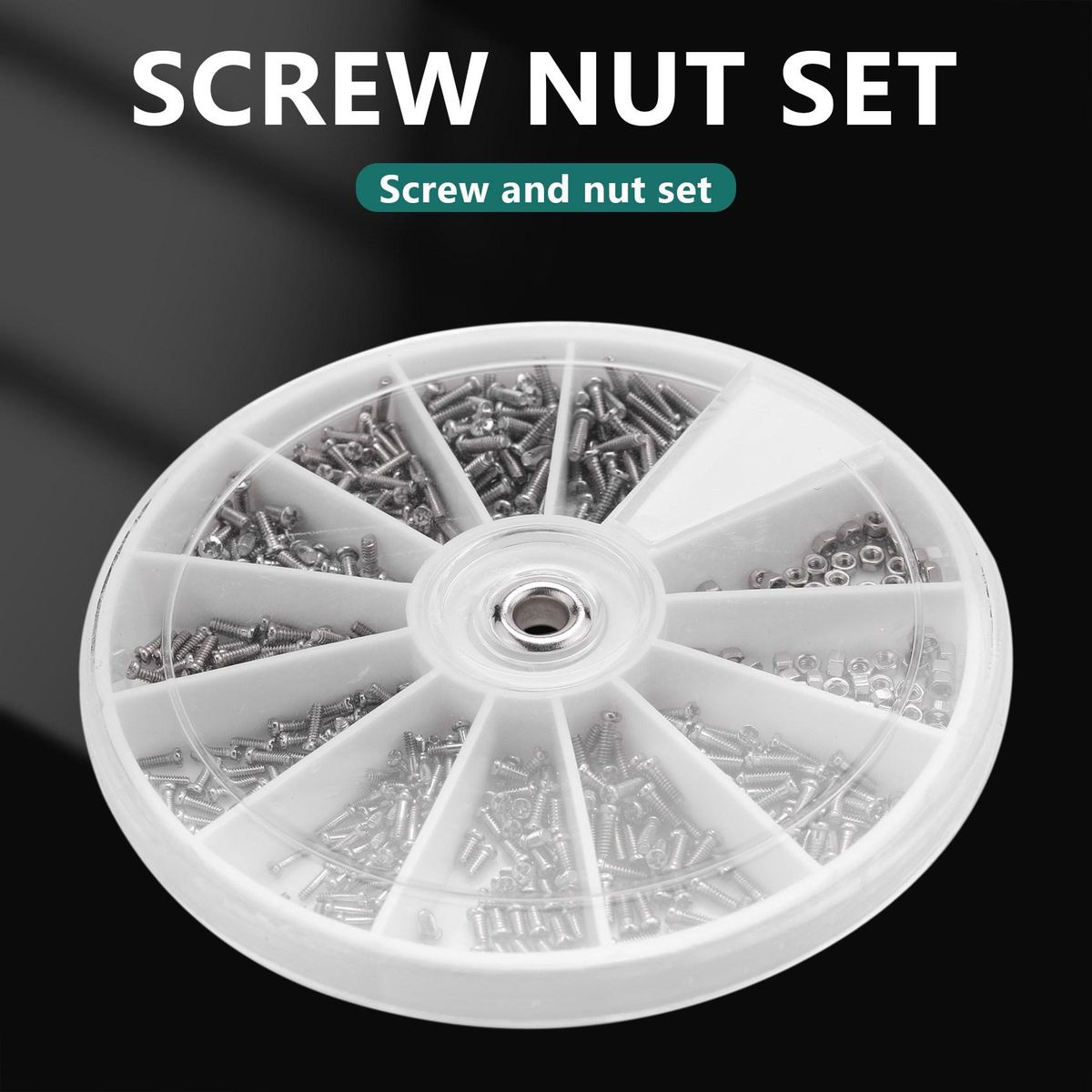 600 PcsSet Small Stainless Steel Screws 12 Kinds of Electronics Nuts Assortment  1pc Screwdriver for Eyeglasses Repairing Tool