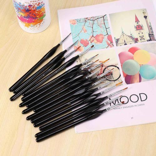 15Pcs Miniature Paint Brush Detail Paint Brushes
