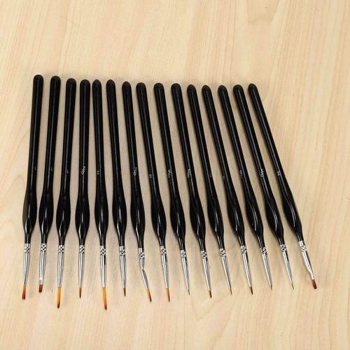 15Pcs Miniature Paint Brush Detail Paint Brushes
