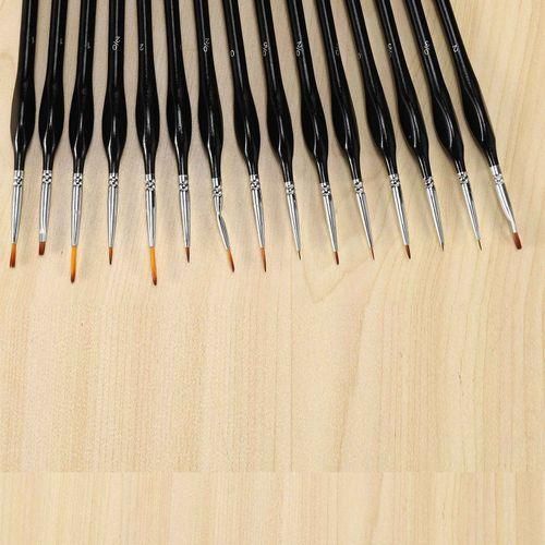 15Pcs Miniature Paint Brush Detail Paint Brushes