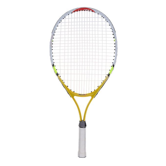Junior Strung Tennis Racquet 23" With Cover For Kids Youth Yellow