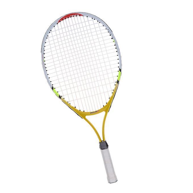 Junior Strung Tennis Racquet 23" With Cover For Kids Youth Yellow