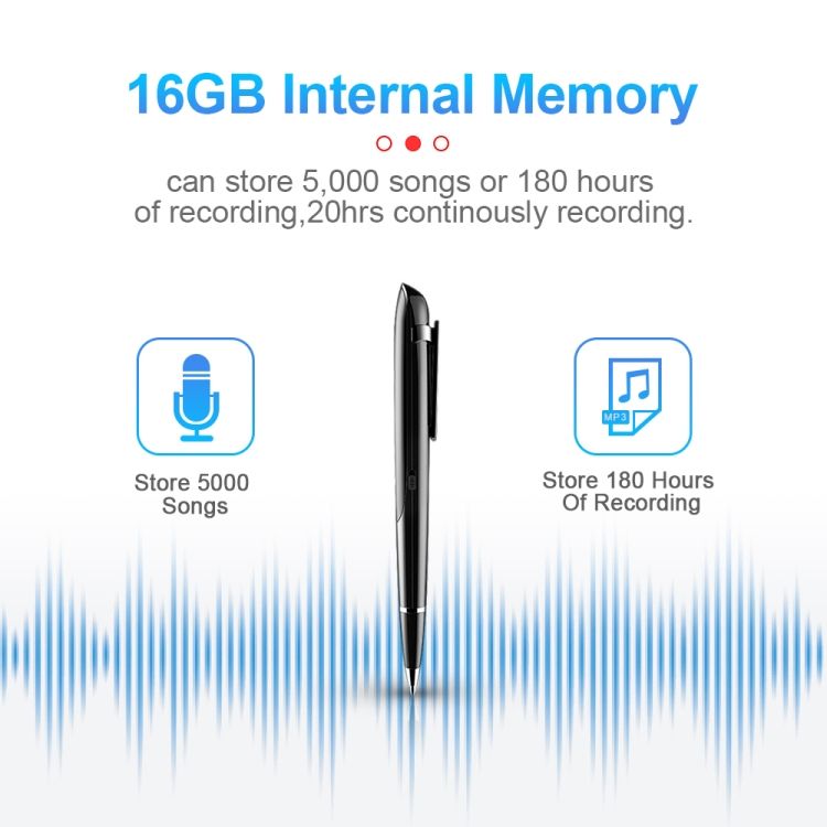 AI Intelligent Noise Reduction Recording Pen, Capacity:8GB