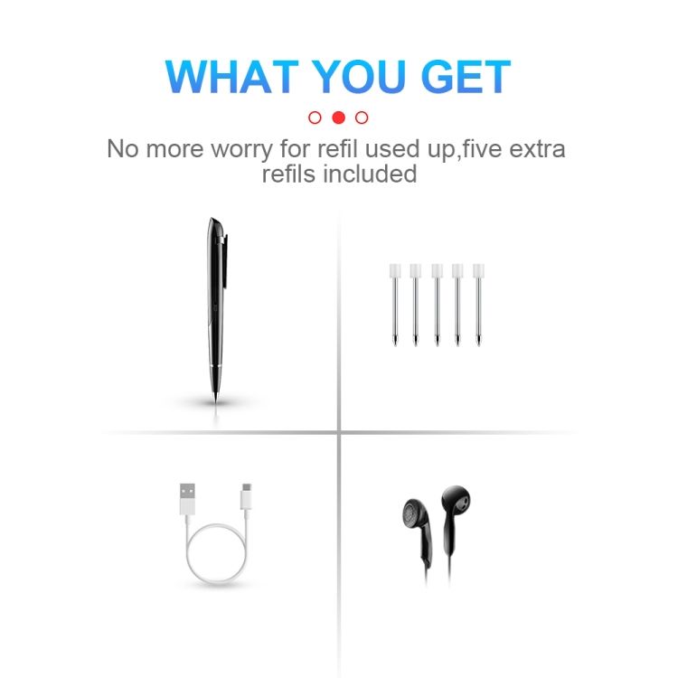 AI Intelligent Noise Reduction Recording Pen, Capacity:8GB