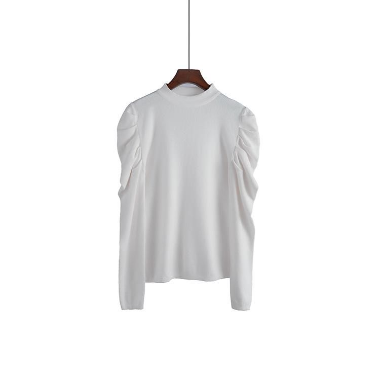 Korea Dongmen 2020 Spring and Autumn New Bubble Sleeve Round Neck Long Sleeve Pullover Versatile