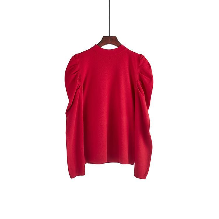 Korea Dongmen 2020 Spring and Autumn New Bubble Sleeve Round Neck Long Sleeve Pullover Versatile