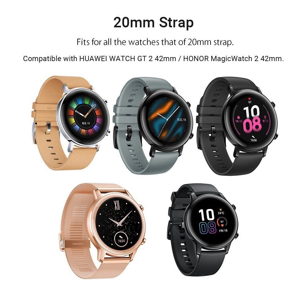 20mm Leather Watch Strap Quick Release Replacement Watchband