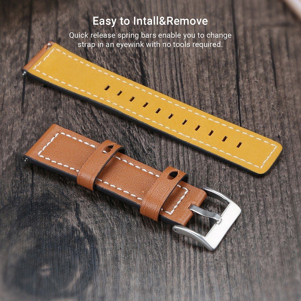 20mm Leather Watch Strap Quick Release Replacement Watchband