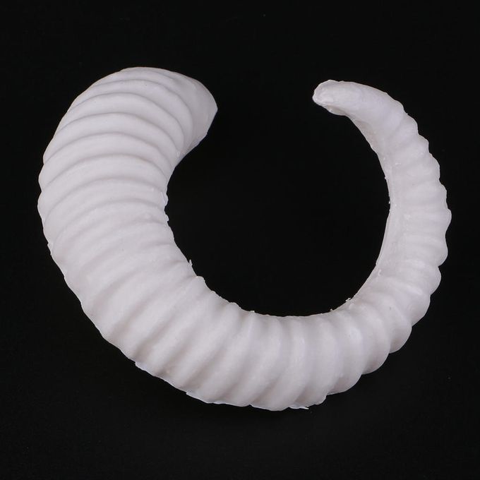 White Sinister Ram Horns Gothic Hair Headpiece Headband Ornament