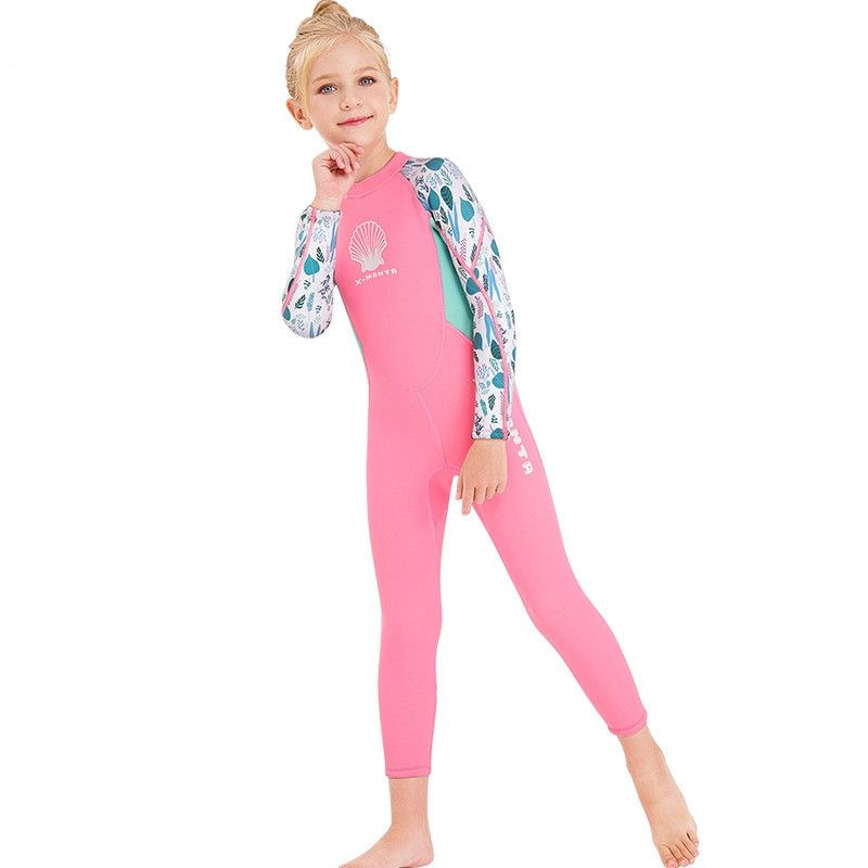 Shell Pattern Children Diving Suit One-piece Swimsuit Snorkeling Surfing Anti-jellyfish Clothing