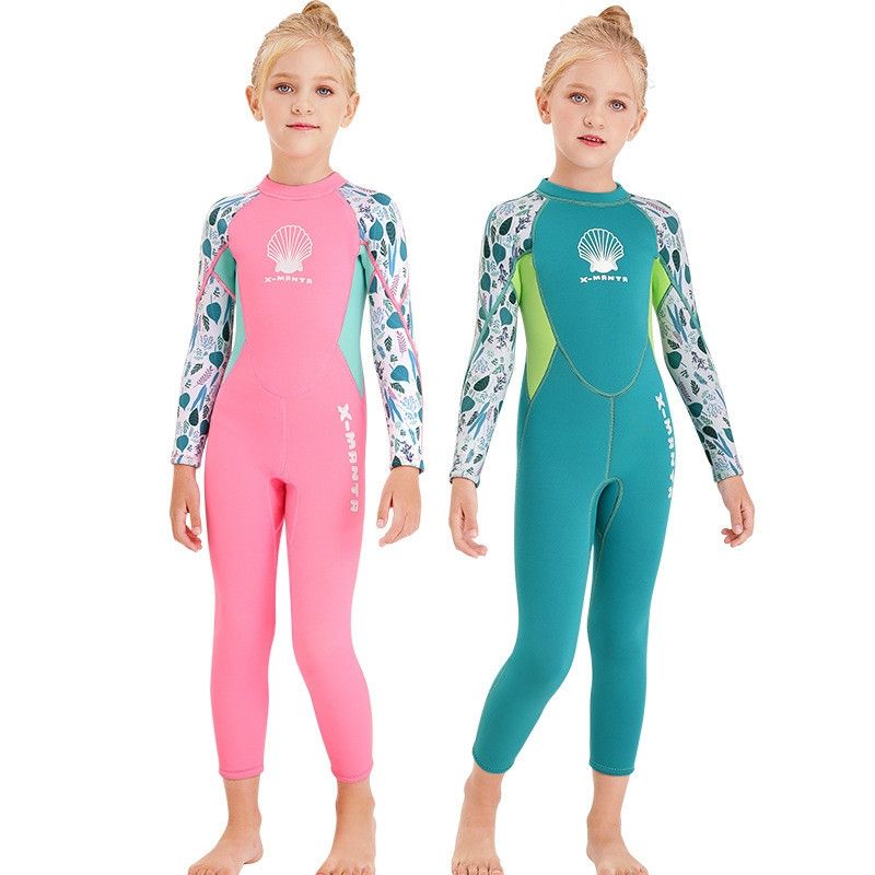 Shell Pattern Children Diving Suit One-piece Swimsuit Snorkeling Surfing Anti-jellyfish Clothing