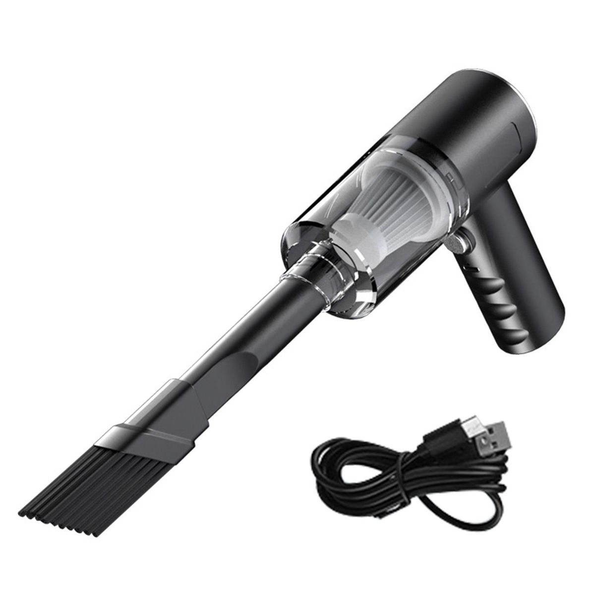1 Set Car Vacuum Cleaner Home Car Dual Use Hand Held Vacuum Black