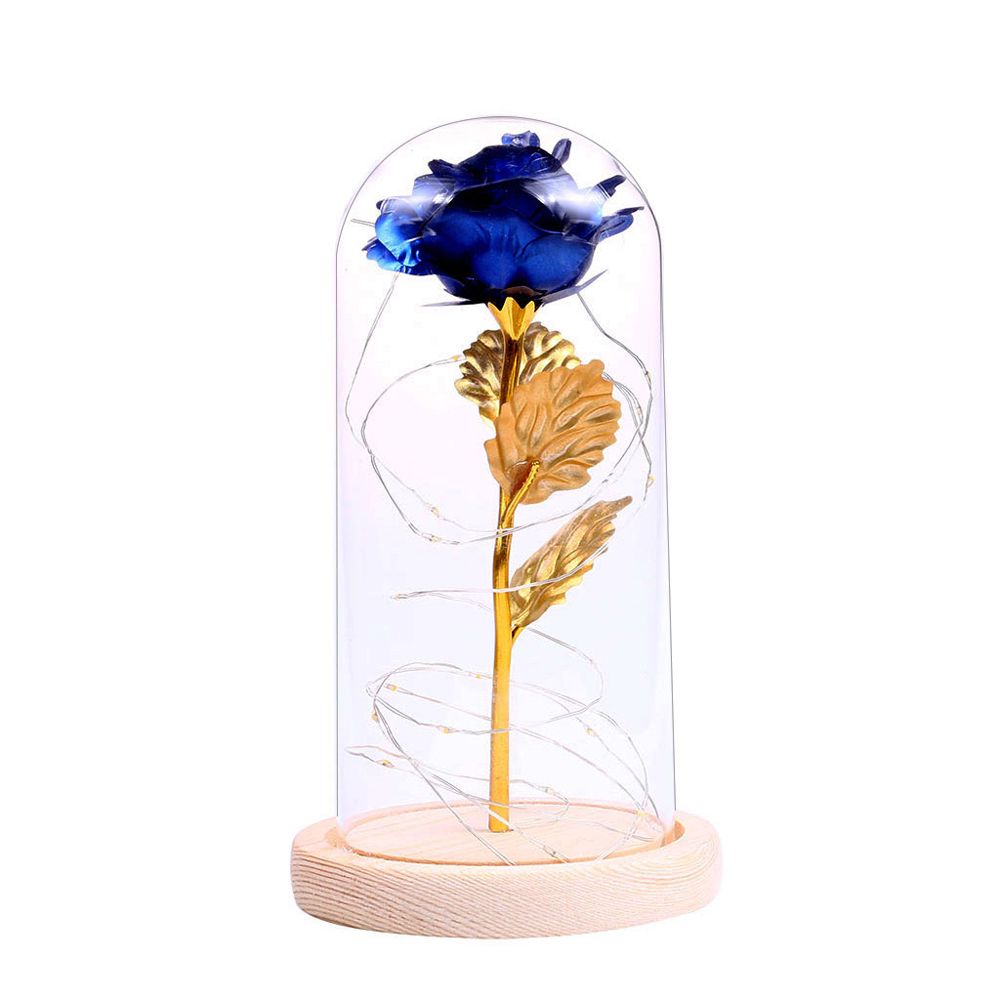 Birthday Gift Beautiful Preserved Rose Flower LED Light With