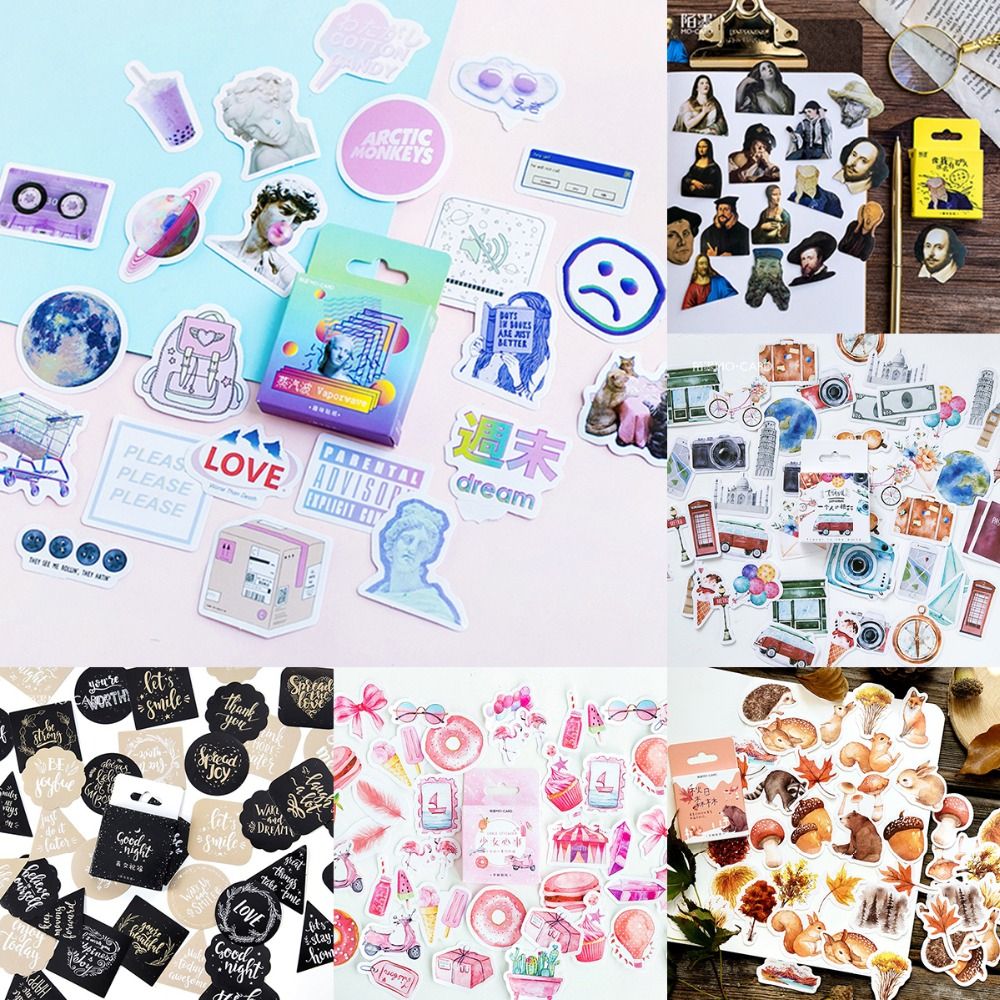 Cute Vaporwave Label Kawaii Diary Handmade Adhesiv