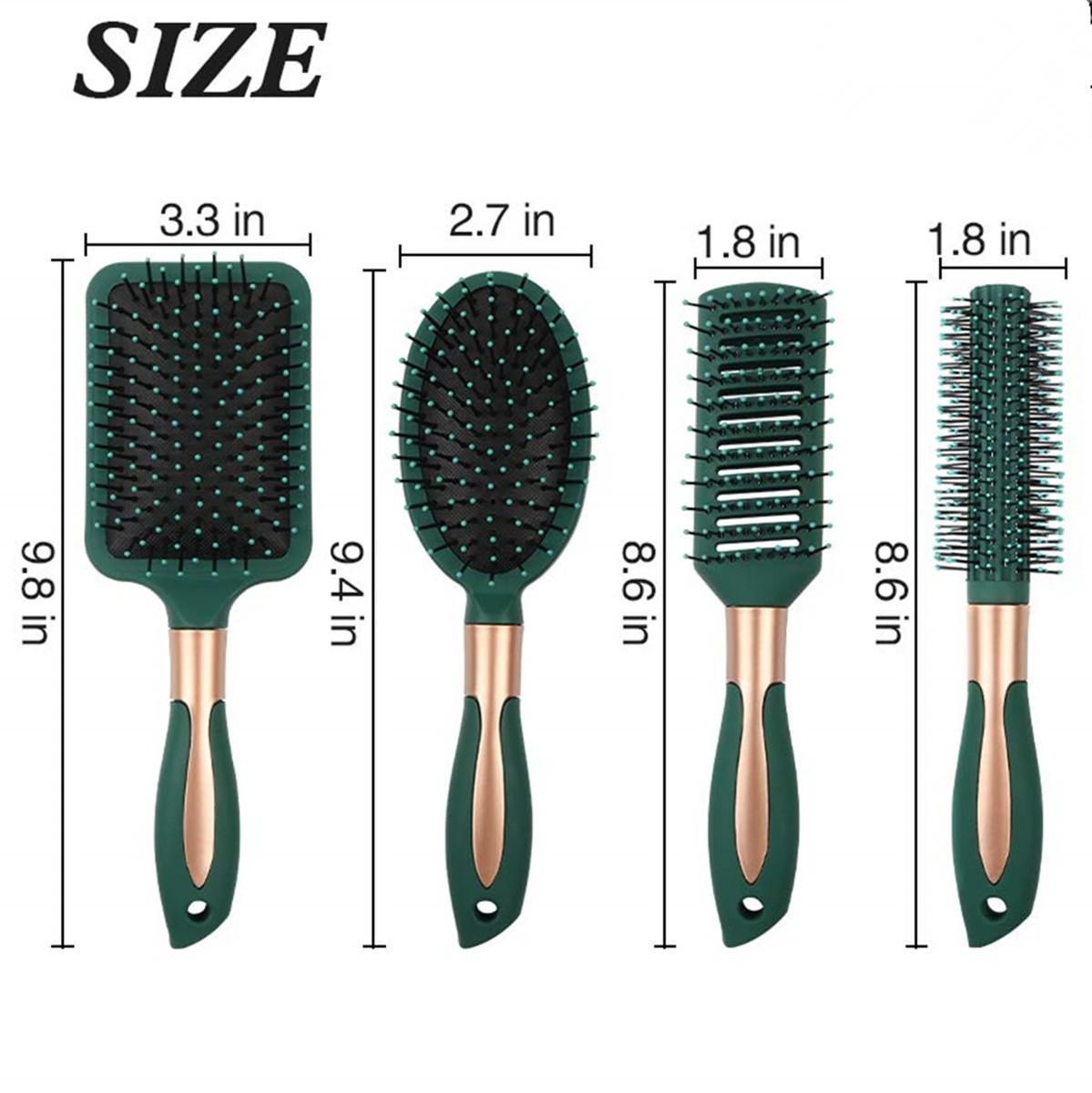Comb Set for Women and Men 4 Pcs Wet Hair Brushes for long Hair No Tangle Hair Brush for Curly or Straight Hair