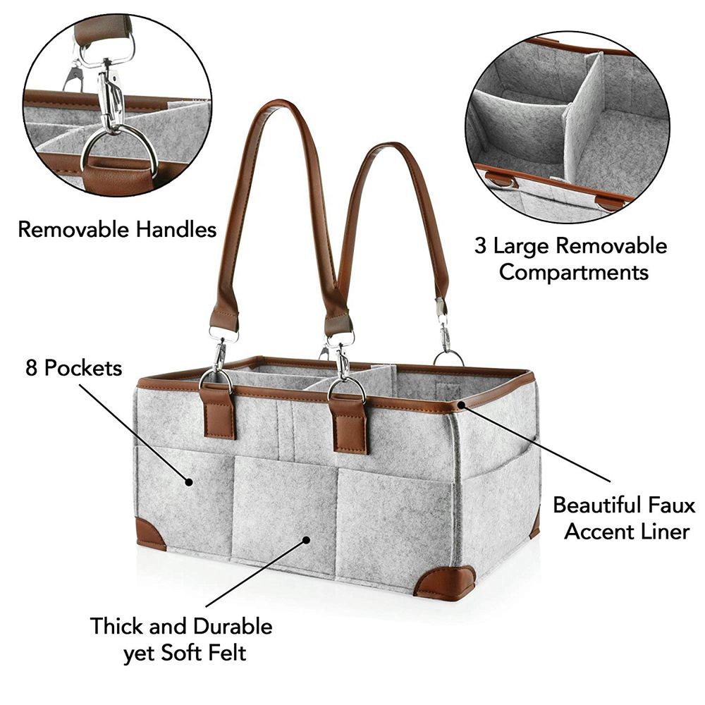 Baby Diaper Caddy Organizer Portable Storage Basket