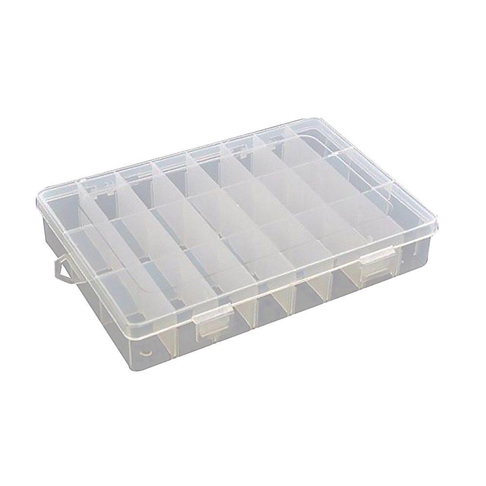 Clear 10/15/24 Grids Jewelry Storage Box Pills Organizer-