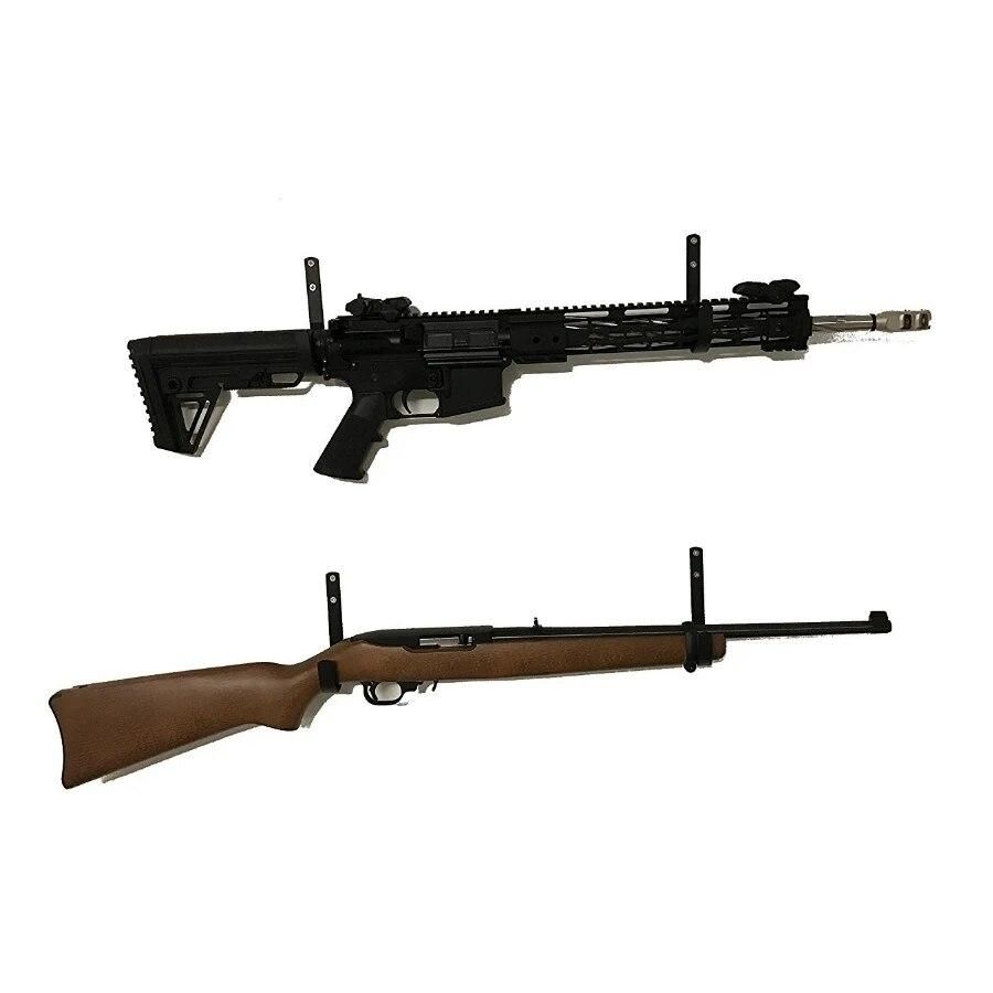 Gun Rack Shotgun Hooks Rifle Hangers Archery Bow Felt Lined Wall Mount Storage